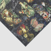 ヴィンテージクリスマスブルー雪の夜 薄葉紙 (詳細)