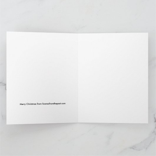 ヴィンテージクリスマスプレゼットルアビューサンタとレディース カード (内部)