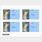 ヴィンテージクリスマスプレゼントラベルシール 長方形シール (シート)