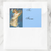 ヴィンテージクリスマスプレゼントラベルシール 長方形シール (バッグ)