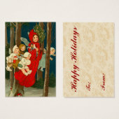 ヴィンテージクリスマスプレゼントラベル (正面&裏面)