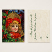 ヴィンテージクリスマスプレゼントラベル (正面&裏面)