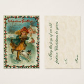 ヴィンテージクリスマスプレゼントラベル (正面&裏面)