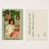 ヴィンテージクリスマスプレゼントラベル (正面&裏面)