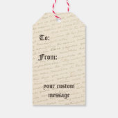 ヴィンテージクリスマスプレゼントラベル ギフトタグ (裏面)