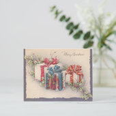 ヴィンテージクリスマスプレゼント シーズンポストカード (スタンド正面)