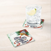 ヴィンテージクリスマスプレゼント スクエアペーパーコースター (インサイチュ)