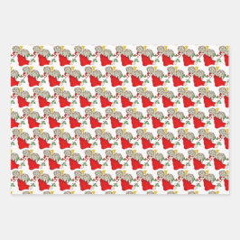 ヴィンテージクリスマスプレゼント ラッピングペーパーシート