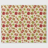 ヴィンテージクリスマスプレゼント ラッピングペーパー (フラット)