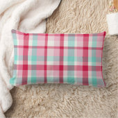 ヴィンテージクリスマスプレッドピンクとグリーン ランバークッション (ブランケット)