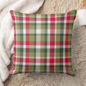 ヴィンテージクリスマスプレッドレッドとオリーブグリーン クッション (ブランケット)