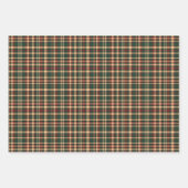 ヴィンテージクリスマスプレッドレッドとグリーン ラッピングペーパーシート (正面2)