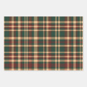 ヴィンテージクリスマスプレッドレッドとグリーン ラッピングペーパーシート (正面)