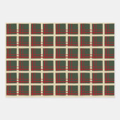 ヴィンテージクリスマスプレドタータンチェックデザイン ラッピングペーパーシート (正面3)