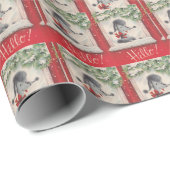ヴィンテージクリスマスプードル ラッピングペーパー (ロールコーナー)