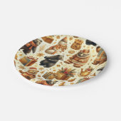 ヴィンテージクリスマスベア ペーパープレート (アングル)