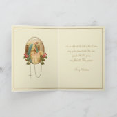 ヴィンテージクリスマスベビーイエスカトリック司祭ホリド シーズンカード (内部)