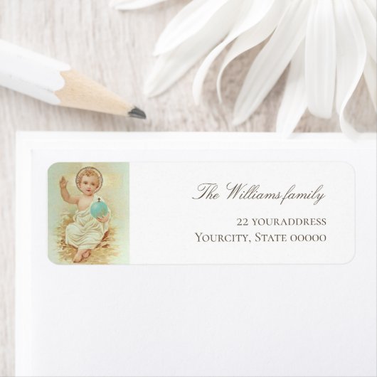 ヴィンテージクリスマスベビーイエス ラベル (インサイチュ)