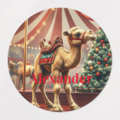 ヴィンテージクリスマスベビーサーカスアニマルギフトラベル ラベル (デザイン1)