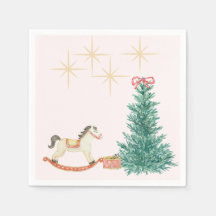 ヴィンテージクリスマスベビーシャワー招待状