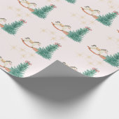 ヴィンテージクリスマスベビーシャワー招待状 ラッピングペーパー (角)