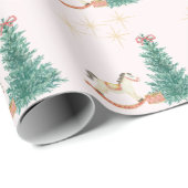 ヴィンテージクリスマスベビーシャワー招待状 ラッピングペーパー (ロールコーナー)