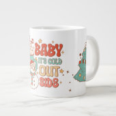 ヴィンテージクリスマスベビージョッキの外は寒い ジャンボコーヒーマグカップ (正面右)