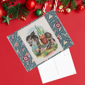 ヴィンテージクリスマスベビードンキーサボサクタスサクランス シーズンポストカード