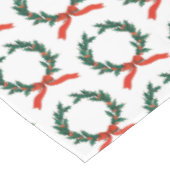 ヴィンテージクリスマスベリーリースホリデイ テーブルクロス (アングル)