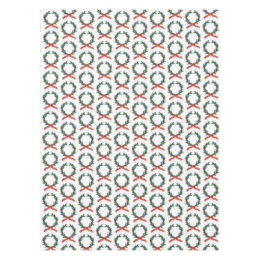 ヴィンテージクリスマスベリーリースホリデイ テーブルクロス (正面)