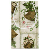 ヴィンテージクリスマスベルコラージュ抱き枕 スモールペーパーバッグ (裏面)