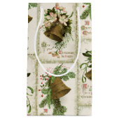 ヴィンテージクリスマスベルコラージュ抱き枕 スモールペーパーバッグ (正面)