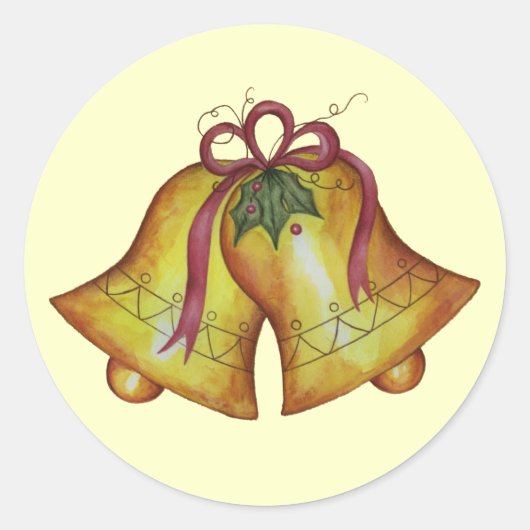 ヴィンテージクリスマスベルズシール ラウンドシール (正面)