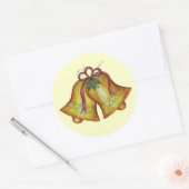 ヴィンテージクリスマスベルズシール ラウンドシール (封筒)