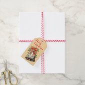 ヴィンテージクリスマスベルズホリデーギフトラベル ギフトタグ (より糸付き)