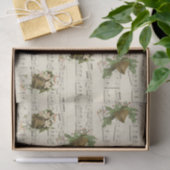 ヴィンテージクリスマスベルミュージックティッシュペーパー 薄葉紙 (ギフト)