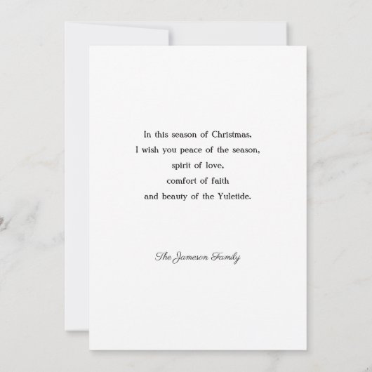 ヴィンテージクリスマスベル忘れスターズ&メノー シーズンカード (裏面)