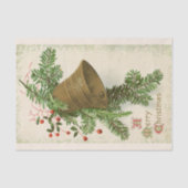 ヴィンテージクリスマスベル（エバーグリーン）ティッシュペーパー 薄葉紙 (正面)