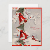 ヴィンテージクリスマスベル シーズンカード (正面/裏面)