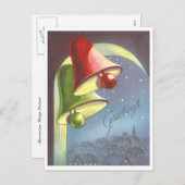 ヴィンテージクリスマスベル シーズンポストカード (正面/裏面)