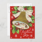 ヴィンテージクリスマスベル シーズンポストカード (正面/裏面)