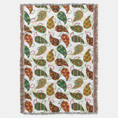 ヴィンテージクリスマスペイズリー スローブランケット (正面縦)