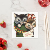 ヴィンテージクリスマスペッツホリデイ紙ナプキン スタンダードカクテルナプキン (インサイチュ)