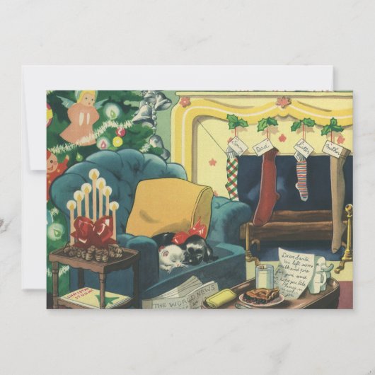 ヴィンテージクリスマスペットin the Living Room シーズンカード (正面)