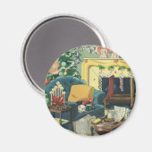 ヴィンテージクリスマスペットin the Living Room マグネット (正面/裏面)