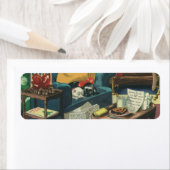 ヴィンテージクリスマスペットin the Living Room ラベル (インサイチュ)