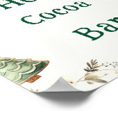 ヴィンテージクリスマスホットココアバーサイン ポスター (角)