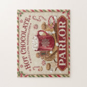 ヴィンテージクリスマスホットチョコレートパーラー ジグソーパズル (縦)