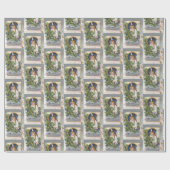 ヴィンテージクリスマスホリデイエンジェルパーティーラップ ラッピングペーパー (フラット)