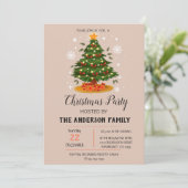 ヴィンテージクリスマスホリデイ招待状 招待状 (スタンド正面)